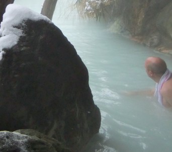 detail of author at Tsurunoyu Onsen