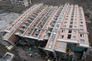 collapsed Shanghai building