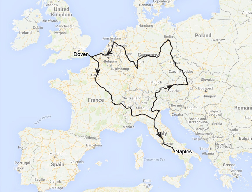 Map of the Grand Tour